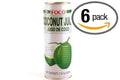 FOCO Coconut Juice with Meat (Jugo De Coco) - 17.6 Fl Oz [Pack of 6]