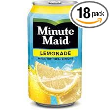 Minute Maid Lemonade 12 Oz Cans 18 Pack In Snackur Safe Ship Box