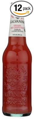 Galvanina Organic Red Grapefruit Soda 12 fl oz (Pack of 12)