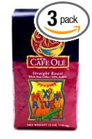 HEB Cafe Ole Whole Bean Coffee 12oz Bag (Pack of 3) (Mexican Actura - Medium Dark Roast (Full City))