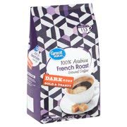 Great Value 100% Arabica French Roast Dark Ground Coffee 32 oz Makes up to 113 cups (Pack of 2)