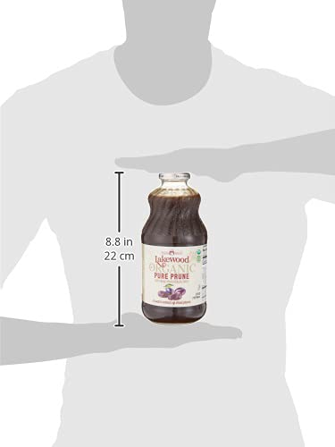 Lakewood Organic 100% Juice Pure Prune (1 X 32 FL OZ) (Pack of 2)