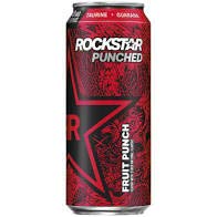 Rockstar Fruit Punch Punched Energy Drink 16 Ounce (16 Cans)