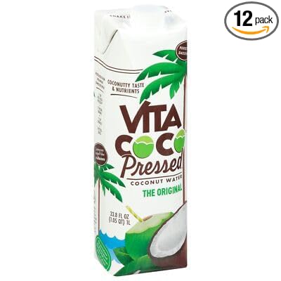 Vita Coco Pressed Coconut Water 33.8 fl oz (Pack of 12)