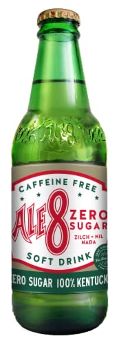 Ale 8 One Caffeine Free Zero Sugar 12 ounces (6 Glass Bottles) 100% Kentucky Soft Drink
