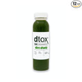 Dtox Juice – Slim Shady Green Juice Box (12-Pack 12 oz bottles) | Cold-Pressed Celery Spinach &amp Ginger | No Added Sugar 30 Calories Per Serving