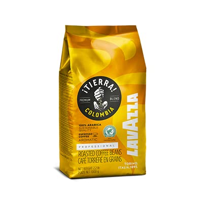 Lavazza ¡TIERRA! Colombia 100% Arabica Whole Bean Espresso Coffee 2.2 Pound Notes of tropical fruit are accompanied by scents of lime peel and jasmine