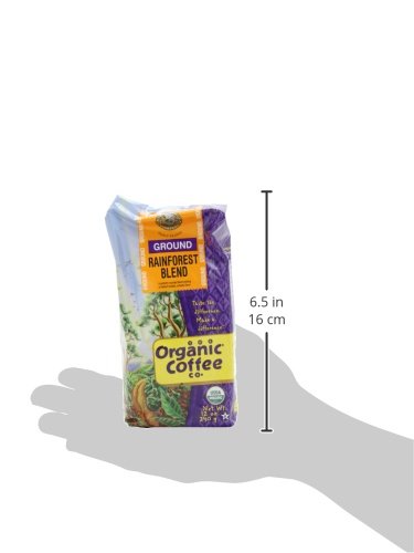 The Organic Coffee Co. Ground Rainforest Blend 12 Ounce (Pack of 3)
