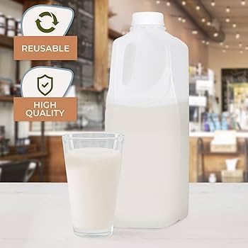 64 Oz Jugs Bottles (Pack Of 20 x 64 Oz Ea) With White Tamper Evident Screw Caps – Great for Homemade Juices Milk Smoothies Tea and Other Beverages - Food Grade BPA Free