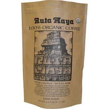 Ruta Maya 100% Organic Shade Grown Whole Bean Coffee 5LBS Dark Roast