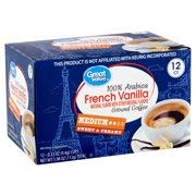 Great Value French Vanilla Ground Coffee Single Serve Cups Light Roast 12 Count (Pack of 2)