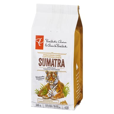 PC 100% Sumatran Dark Roast Coffee 340g/12 oz {Imported from Canada}