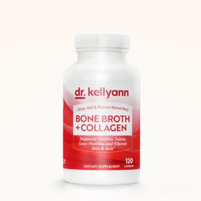 Dr. Kellyann Bone Broth Capsules | 500mg Collagen Per Serving | Supports Gut Health | Joint &amp Cartilage Repair | Skin Hair Nails | Fasting Support | Grass-Fed Beef | Digestive Wellness | 40 Servin