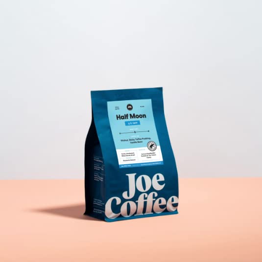 Joe Coffee Company (NYC Roaster) Half Moon Half Caffeinated Ground Specialty Coffee 12 oz Bag Rainforest Alliance Certified Kosher Climate Friendly