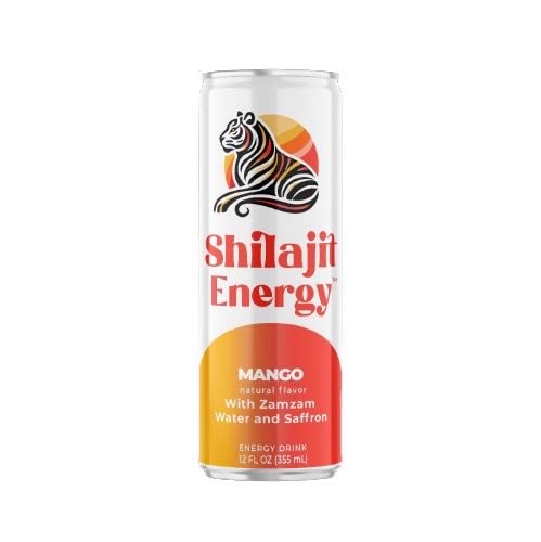 Shilajit Energy Drink Variety Pack – Mango Orange Peach Strawberry and Mixed Berry – 12-Pack