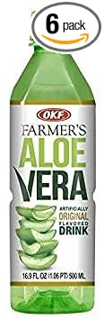 OKF Aloe Vera Drink in 16.9 Ounce Bottles (Original 6 Pack)