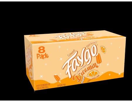 Faygoo Dreamin orange creme soda pop 12-ounce cans 24-pack