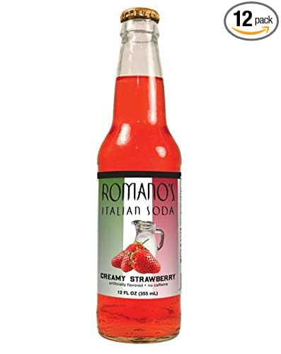 Romano Italian Creamy Strawberry Soda 12 pack