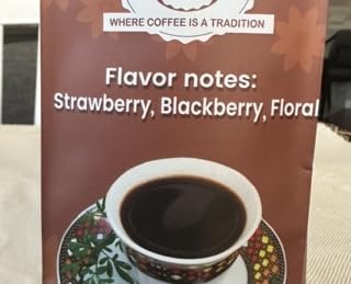 ETHIOPIAN YIRGACHEFFE Whole Beans coffee medium roast single origin100% Arabica natural process specialty Ethiopian coffee 16oz (1 pound)