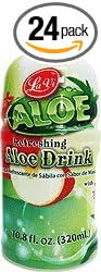 La Vi Aloe Vera Drink with Apple Flavor (10.8 fluid ounce bottle) 24 pack