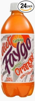 Faygoo Diet Orange Flavored Soda 20 oz bottle 24 pack