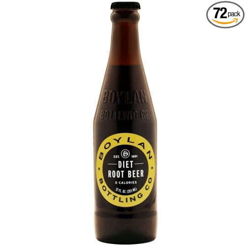 Boylans Diet Root Beer - 12 oz (72 Glass Bottles)