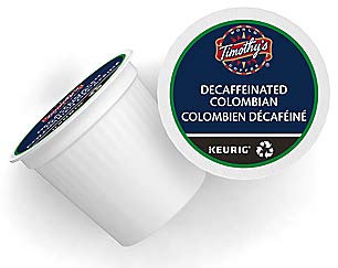 Timothy's World Coffee DECAF Colombian 4 Boxes of 24 K-Cups for Keurig Brewers (Packaging May Vary)