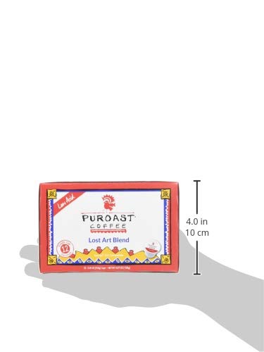 Puroast Low Acid Coffee| Lost Art Single Serve Pods | Medium Roast | High Antioxidants &amp High pH |No Bitter Aftertaste | Reduced Heartburn &amp GERD Friendly | 72 Count - Compatible with Keurig B