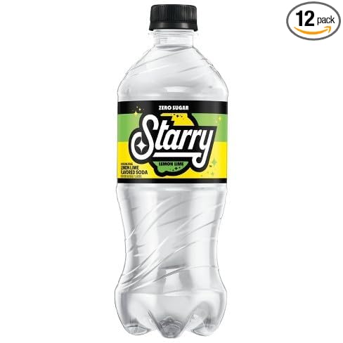B4Y Beverage for you - Starry Lemon Lime Zero Sugar 20 oz Bottle Pack of 12
