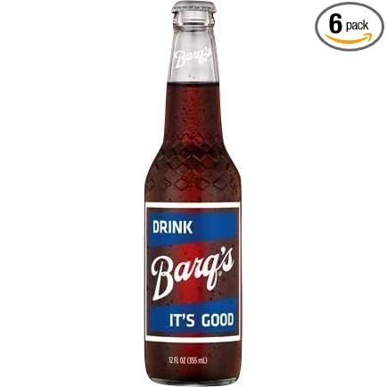 Barq's Root Beer 12 oz Glass Bottles (6 Pack) Soda Pop