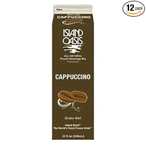 Island Oasis Cappuccino Frozen Beverage Mix 32 Fluid Ounce - 12 per case.