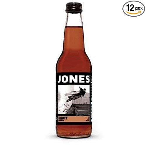 Jones Soda 12 Pack of Root Beer Pure Cane Soda (12 Glass Bottles)