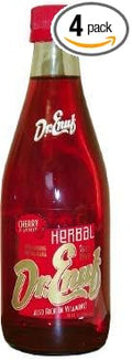 Dr. Enuf Cherry Flavored Drink 4 Bottles 8 Ounces Each