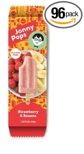 JonnyPops Creamy Smoothie On A Stick (Strawberry Banana Pack of 96)