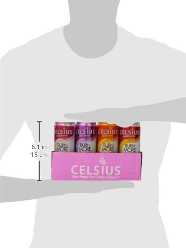 CELSIUS Fitness Drink 9-Flavor Variety Pack Zero Sugar Slim Can 12 Fl Oz (Pack of 12)
