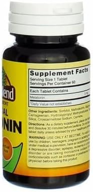 Nature's Blend Melatonin 5 mg Sublingual Tablets 60 CT (PACK OF 4)