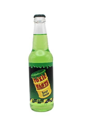 Toxic Waste Soda Variety Pack | 6 Pack of 3 Unique Pucker Inducing Flavors of Soda Pop with Real Cane Sugar | 12 oz Glass Bottles in a Mixed Sampler with Crazy Soda Pop Bottle Opener