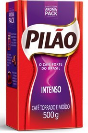 Pilão Intense Coffee Roasted and Ground oz Café Intenso Torrado e Moído 500g 17.6 Ounce (Pack of 4)