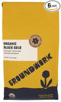 Groundwork Coffee Whole Black Gold Organic 12 oz (Pack of 6)