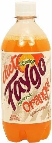 Faygoo Diet Orange Flavored Soda 20 oz bottle 24 pack