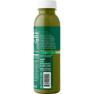 Suja Uber Greens Organic Vegan Fruit &amp Vegetable Juice Drink - Gluten and Dairy free - No Preservatives and Flavors Added - Ready Set Gourmet Donate a Meal Program - 6 Pack (12oz Each)