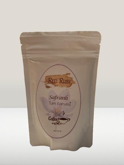 Red Ruby Saffron Turkish Coffee Ground Coffee Blend 100g 2-Pack