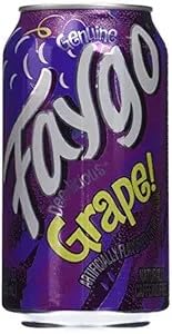 Faygoo Soda Pop 4 flavors Soft Drink 12oz Cans Variety Pack PACK OF 16