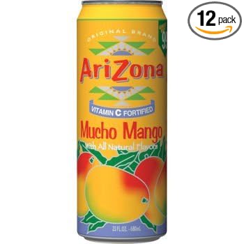 Arizona Mucho Mango Juice Cocktail  23-Ounces (12 Pack)