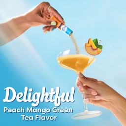 Crystal Light On The Go Peach Mango Green Tea 10 Ct (Pack of 6)