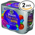 V8 V-Fusion Pomegranate Blueberry Flavored Vegetable &amp Fruit Juice + Energy 8 oz 6pk(Case of 2)