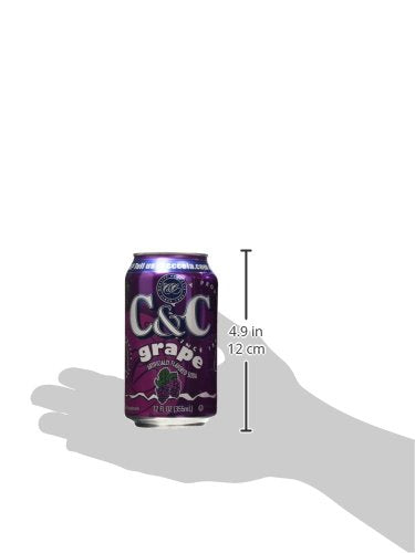 C&ampC Soda Grape 24 Count