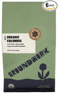 Groundwork Coffee Colombia Whole Bean 12 oz (Pack of 6)