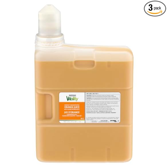 NestleVitality 100% Unsweetened Orange Juice Ambient Concentrate - 3L (Pack of 3 ExpressPaks) for Express Dispensers