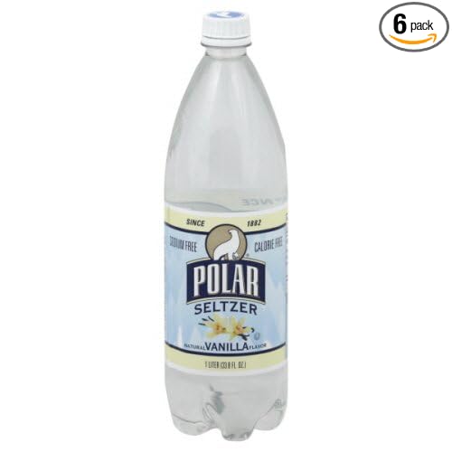 Polar Seltzer Vanilla 33.8 Fl. Oz Since 1882. Sodium Free. Calorie Free. Natural Flavor ( Pack of 6)